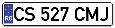 Placuta inmatriculare numar auto  CS-527-CMJ, CS 527 CMJ, CS527CMJ