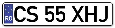 Placuta inmatriculare numar auto  CS-55-XHJ, CS 55 XHJ, CS55XHJ