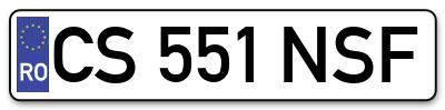 Placuta inmatriculare numar auto  CS-551-NSF, CS 551 NSF, CS551NSF