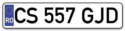 Placuta inmatriculare numar auto  CS-557-GJD, CS 557 GJD, CS557GJD
