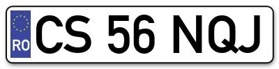 Placuta inmatriculare numar auto  CS-56-NQJ, CS 56 NQJ, CS56NQJ