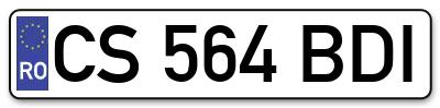 Placuta inmatriculare numar auto  CS-564-BDI, CS 564 BDI, CS564BDI