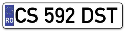 Placuta inmatriculare numar auto  CS-592-DST, CS 592 DST, CS592DST