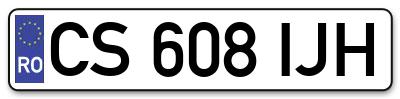 Placuta inmatriculare numar auto  CS-608-IJH, CS 608 IJH, CS608IJH