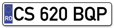 Placuta inmatriculare numar auto  CS-620-BQP, CS 620 BQP, CS620BQP