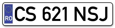 Placuta inmatriculare numar auto  CS-621-NSJ, CS 621 NSJ, CS621NSJ