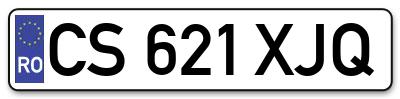 Placuta inmatriculare numar auto  CS-621-XJQ, CS 621 XJQ, CS621XJQ