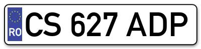 Placuta inmatriculare numar auto  CS-627-ADP, CS 627 ADP, CS627ADP