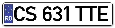 Placuta inmatriculare numar auto  CS-631-TTE, CS 631 TTE, CS631TTE