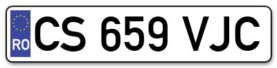 Placuta inmatriculare numar auto  CS-659-VJC, CS 659 VJC, CS659VJC