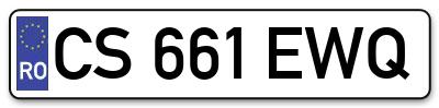 Placuta inmatriculare numar auto  CS-661-EWQ, CS 661 EWQ, CS661EWQ