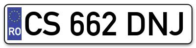 Placuta inmatriculare numar auto  CS-662-DNJ, CS 662 DNJ, CS662DNJ