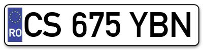 Placuta inmatriculare numar auto  CS-675-YBN, CS 675 YBN, CS675YBN
