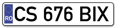 Placuta inmatriculare numar auto  CS-676-BIX, CS 676 BIX, CS676BIX