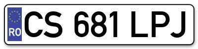 Placuta inmatriculare numar auto  CS-681-LPJ, CS 681 LPJ, CS681LPJ