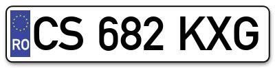 Placuta inmatriculare numar auto  CS-682-KXG, CS 682 KXG, CS682KXG
