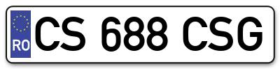Placuta inmatriculare numar auto  CS-688-CSG, CS 688 CSG, CS688CSG