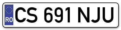 Placuta inmatriculare numar auto  CS-691-NJU, CS 691 NJU, CS691NJU