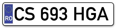 Placuta inmatriculare numar auto  CS-693-HGA, CS 693 HGA, CS693HGA