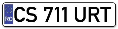 Placuta inmatriculare numar auto  CS-711-URT, CS 711 URT, CS711URT