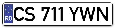 Placuta inmatriculare numar auto  CS-711-YWN, CS 711 YWN, CS711YWN