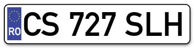 Placuta inmatriculare numar auto  CS-727-SLH, CS 727 SLH, CS727SLH
