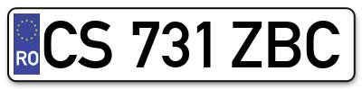 Placuta inmatriculare numar auto  CS-731-ZBC, CS 731 ZBC, CS731ZBC