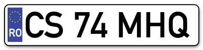 Placuta inmatriculare numar auto  CS-74-MHQ, CS 74 MHQ, CS74MHQ