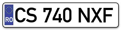 Placuta inmatriculare numar auto  CS-740-NXF, CS 740 NXF, CS740NXF