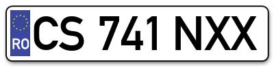 Placuta inmatriculare numar auto  CS-741-NXX, CS 741 NXX, CS741NXX