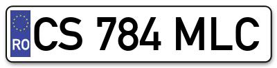 Placuta inmatriculare numar auto  CS-784-MLC, CS 784 MLC, CS784MLC