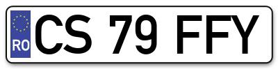 Placuta inmatriculare numar auto  CS-79-FFY, CS 79 FFY, CS79FFY