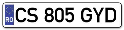Placuta inmatriculare numar auto  CS-805-GYD, CS 805 GYD, CS805GYD