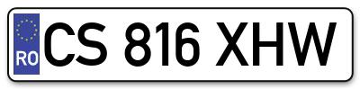 Placuta inmatriculare numar auto  CS-816-XHW, CS 816 XHW, CS816XHW