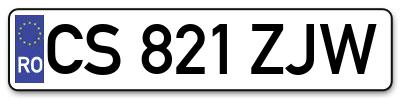 Placuta inmatriculare numar auto  CS-821-ZJW, CS 821 ZJW, CS821ZJW