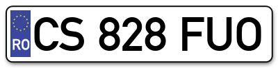 Placuta inmatriculare numar auto  CS-828-FUO, CS 828 FUO, CS828FUO