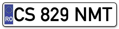 Placuta inmatriculare numar auto  CS-829-NMT, CS 829 NMT, CS829NMT