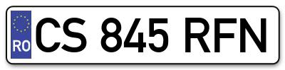 Placuta inmatriculare numar auto  CS-845-RFN, CS 845 RFN, CS845RFN