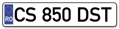 Placuta inmatriculare numar auto  CS-850-DST, CS 850 DST, CS850DST