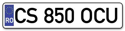 Placuta inmatriculare numar auto  CS-850-OCU, CS 850 OCU, CS850OCU