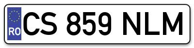Placuta inmatriculare numar auto  CS-859-NLM, CS 859 NLM, CS859NLM