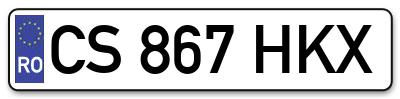Placuta inmatriculare numar auto  CS-867-HKX, CS 867 HKX, CS867HKX