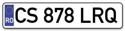Placuta inmatriculare numar auto  CS-878-LRQ, CS 878 LRQ, CS878LRQ