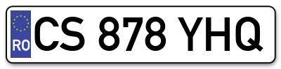 Placuta inmatriculare numar auto  CS-878-YHQ, CS 878 YHQ, CS878YHQ