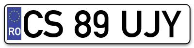 Placuta inmatriculare numar auto  CS-89-UJY, CS 89 UJY, CS89UJY