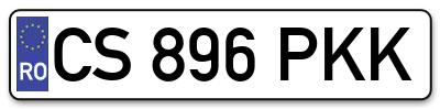 Placuta inmatriculare numar auto  CS-896-PKK, CS 896 PKK, CS896PKK