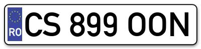 Placuta inmatriculare numar auto  CS-899-OON, CS 899 OON, CS899OON