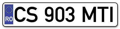 Placuta inmatriculare numar auto  CS-903-MTI, CS 903 MTI, CS903MTI