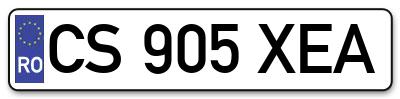 Placuta inmatriculare numar auto  CS-905-XEA, CS 905 XEA, CS905XEA