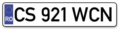 Placuta inmatriculare numar auto  CS-921-WCN, CS 921 WCN, CS921WCN